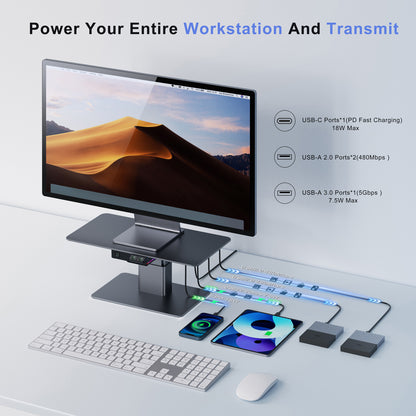 Electric Lift Desktop Monitor Booster Stand