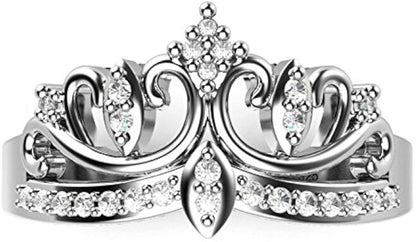 Sz 5 Silver Princess Crown Ring